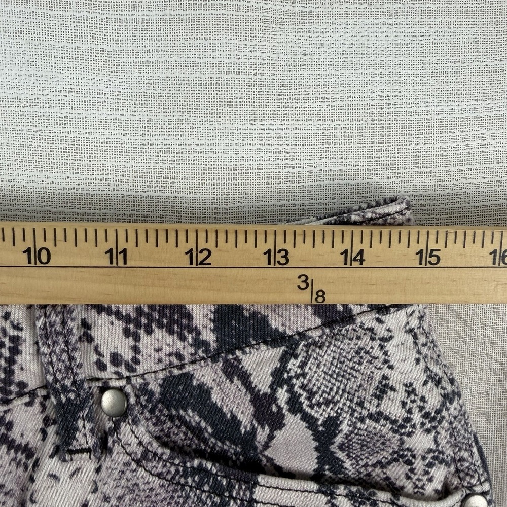 Wrangler Wanderer 622 Flare Jeans Sz 29x32 High Rise Pink Gray Snakeskin Python - Picture 4 of 10